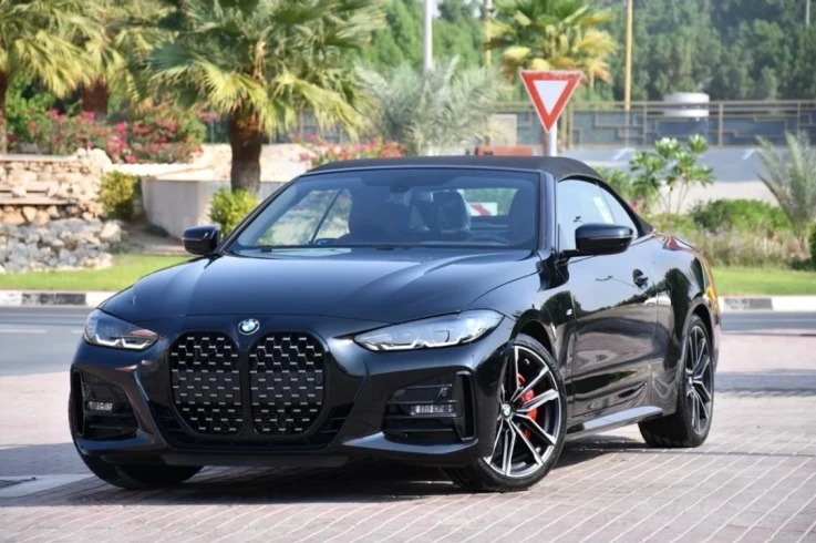 BMW 420 I Convertible 2024 BLACK RENTAL IN DUBAI - undefined